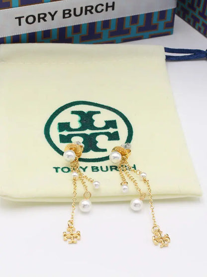 حلق توري بورش طويل لوقو حلق tory burch
