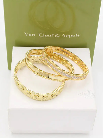 مجموعه اساور فان كليف مرصعة زركون ماستر اسواره van cleef