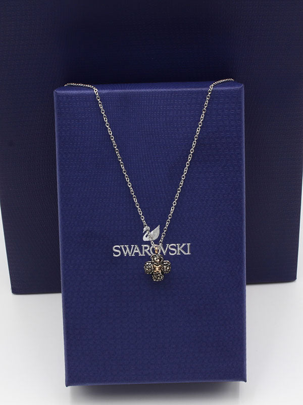 سلسال سواروفسكي فلاور زركون سلسال Swarovski فضي