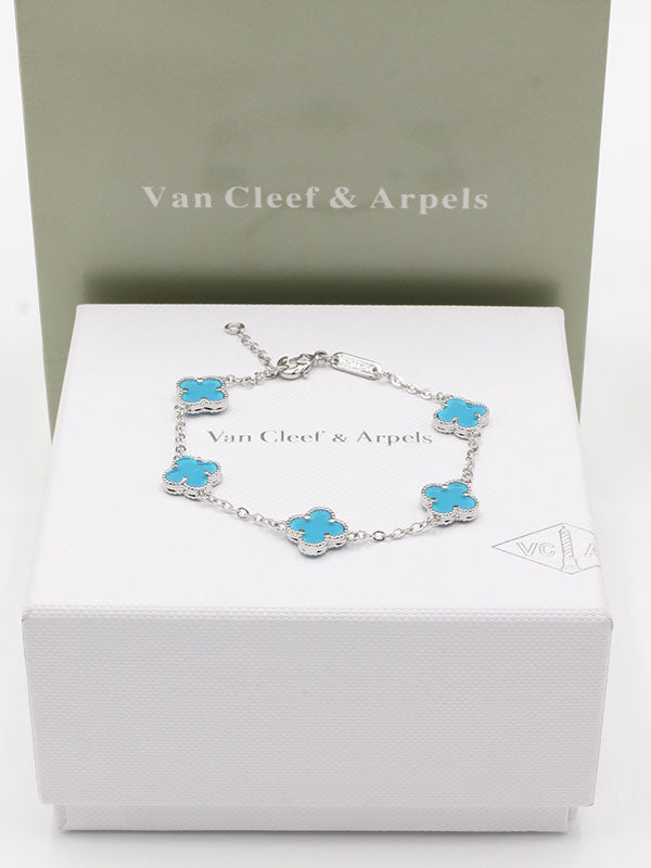 اساور فان كليف لوقو صغير اسواره van cleef تركواز فضي 