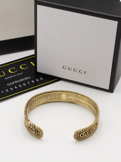 اساور قوتشي عريضه لوقو برونز اسواره gucci
