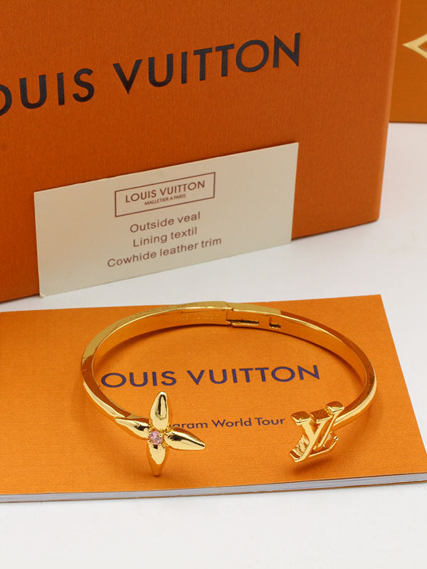 اسواره لويس فيتون نيو بانقل فلاور لوقو اسواره louis vuitton ذهبي