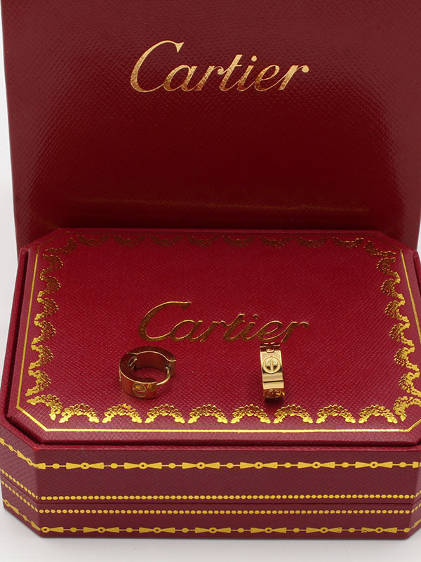 حلق كارتير مدور كبس ذهبي حلق CARTIER  