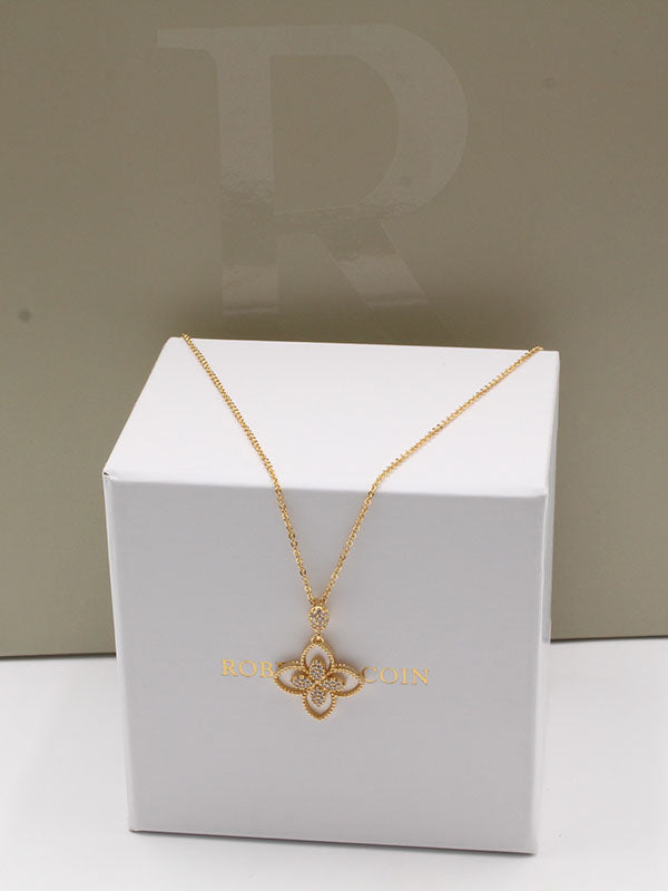 سلسال روبرت كوين زركون صغير سلسال roberto coin ابيض ذهبي