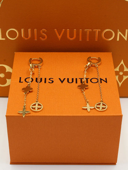 حلق لويس فيتون 8049 حلق louis vuitton ذهبي 