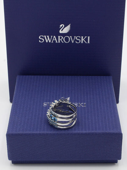 خاتم سواروفسكي فضي زركون خواتم Swarovski  