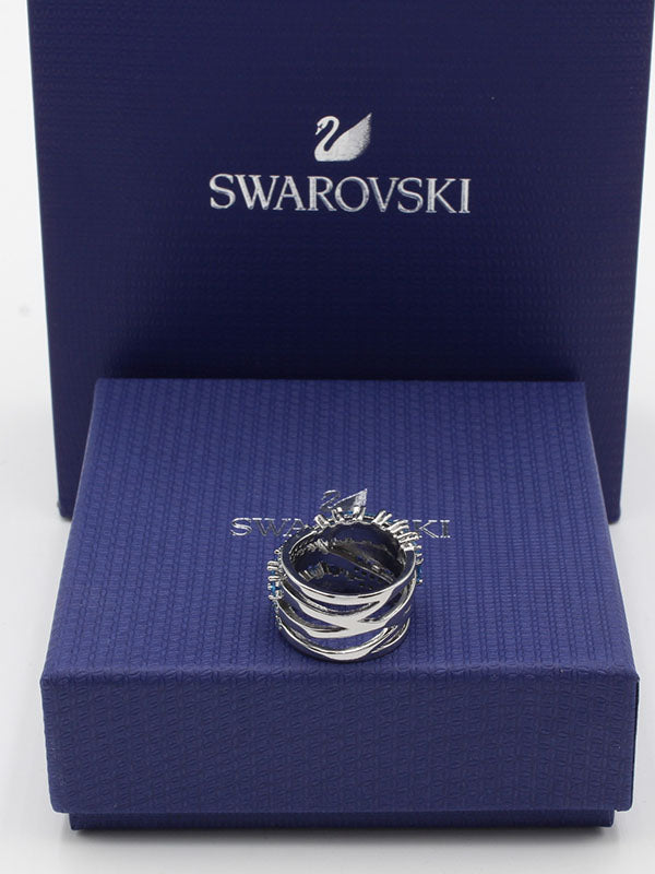 خاتم سواروفسكي فضي زركون خواتم Swarovski  