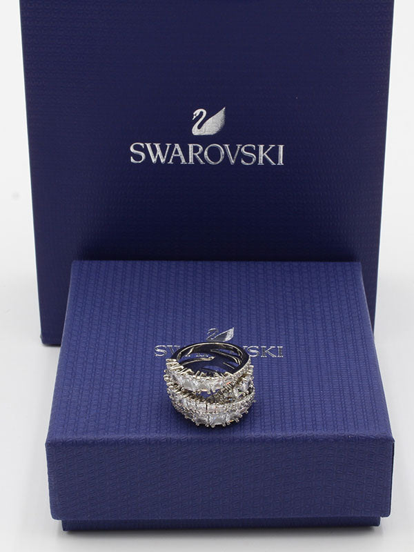 خاتم سواروفسكي فضي زركون خواتم Swarovski فضي 6 