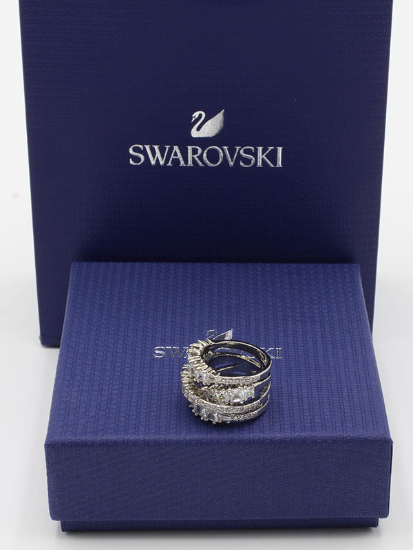 خاتم سواروفسكي فضي زركون خواتم Swarovski  