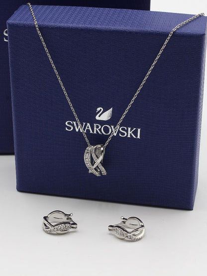 طقم سواروفسكي كيرف سلفر زركون اطقم Swarovski فضي 