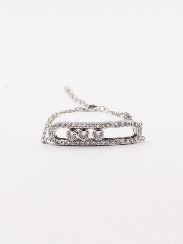 اسواره ميسيكا زركون فلات فضي - Jewel