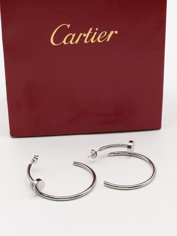 حلق كارتير مدور كبير لوقو زركون حلق CARTIER  