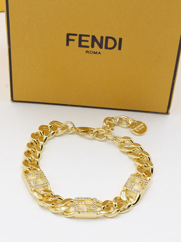 اسواره فندي زركون سكوير جنزير اسواره fendi ذهبي 