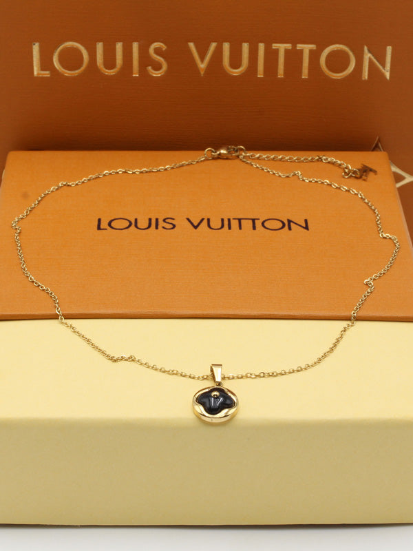 سلسال لويس فيتون مدور ناعم سلسال louis vuitton ذهبي اسود