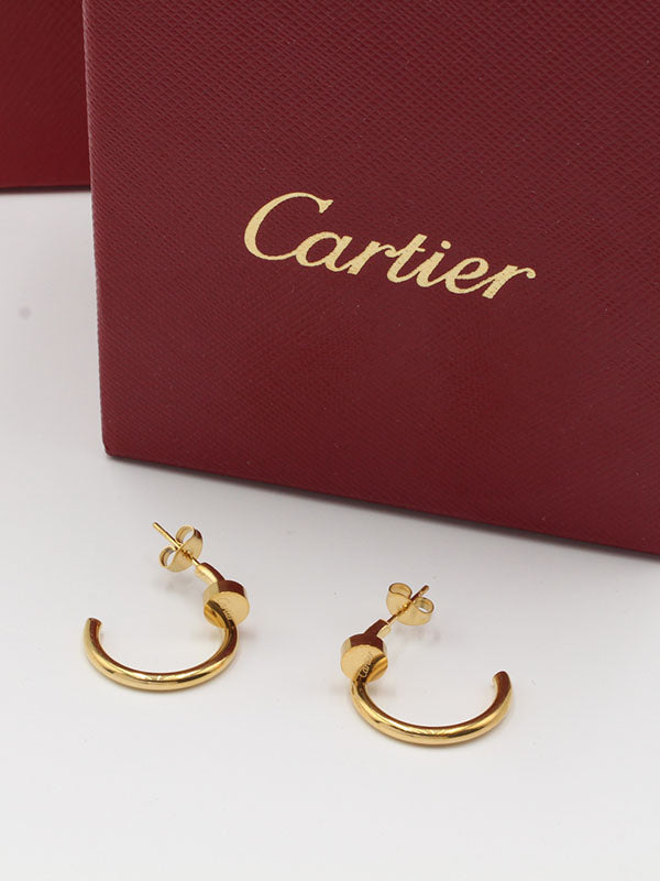 حلق كارتير سيركل لوقو حلق CARTIER ذهبي 