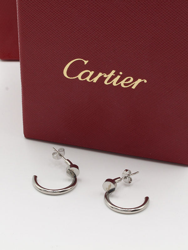 حلق كارتير سيركل لوقو حلق CARTIER فضي 