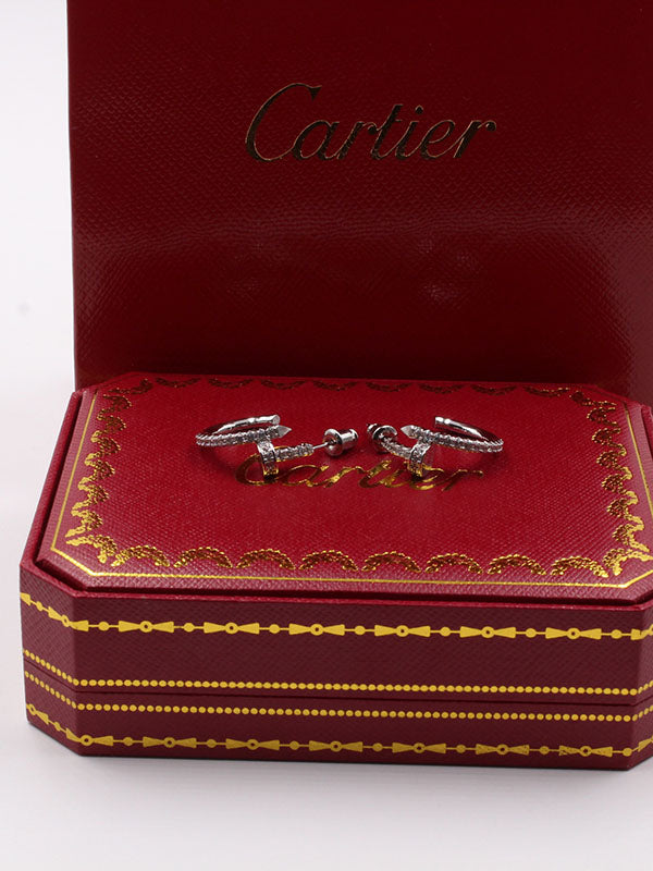 حلق كارتير مسمار زركون وسط حلق CARTIER  