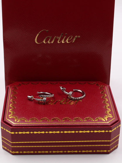 حلق كارتير مسمار زركون وسط حلق CARTIER  