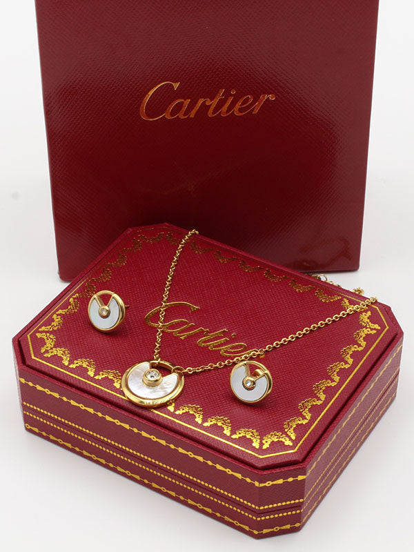 طقم كارتير شيل 2 قطع ذهبي اطقم CARTIER  