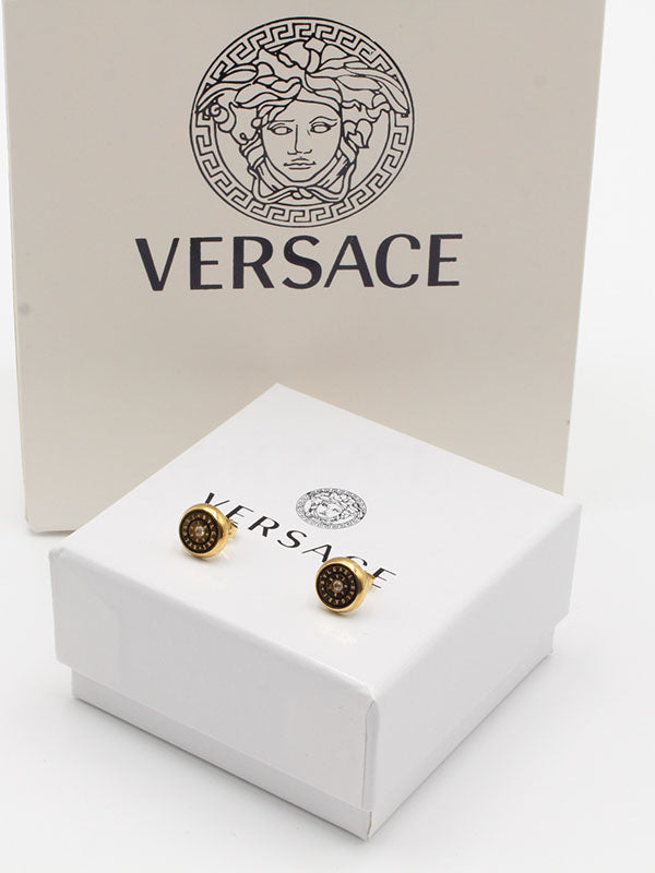 حلق فيرساتشي صغير حلق versace ذهبي اسود 