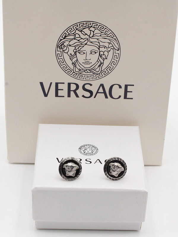 حلق فيرساتشي فضي حلق versace  