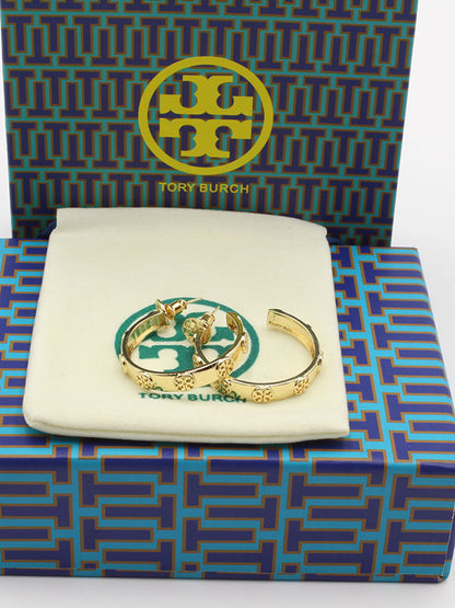 حلق توري بورش مدور وسط حلق tory burch  