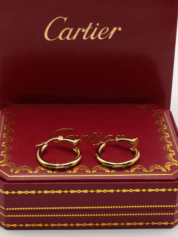 حلق كارتير مدور وسط حلق CARTIER ذهبي 