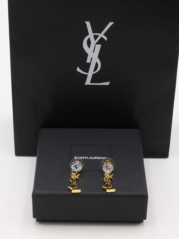 حلق ايف سان لوران زركون ستون لوقو حلق Dolce&Gabbana