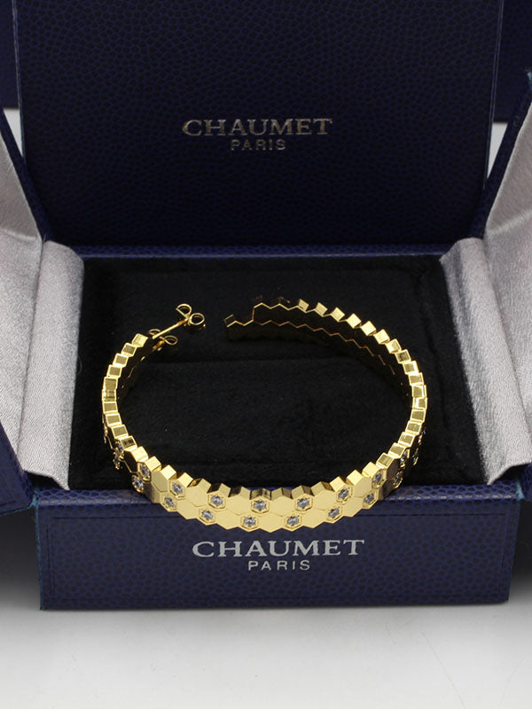 حلق شومية زركون كبير لوقو حلق chaumet