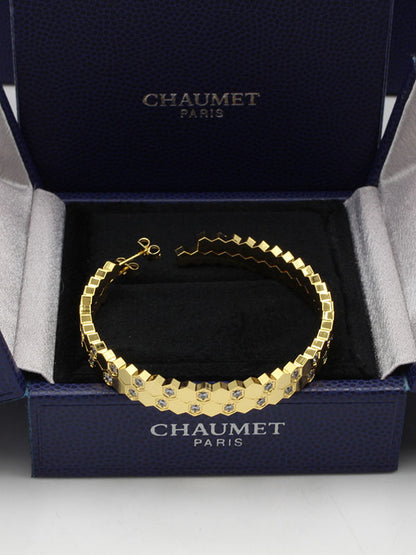 حلق شومية زركون كبير لوقو حلق chaumet