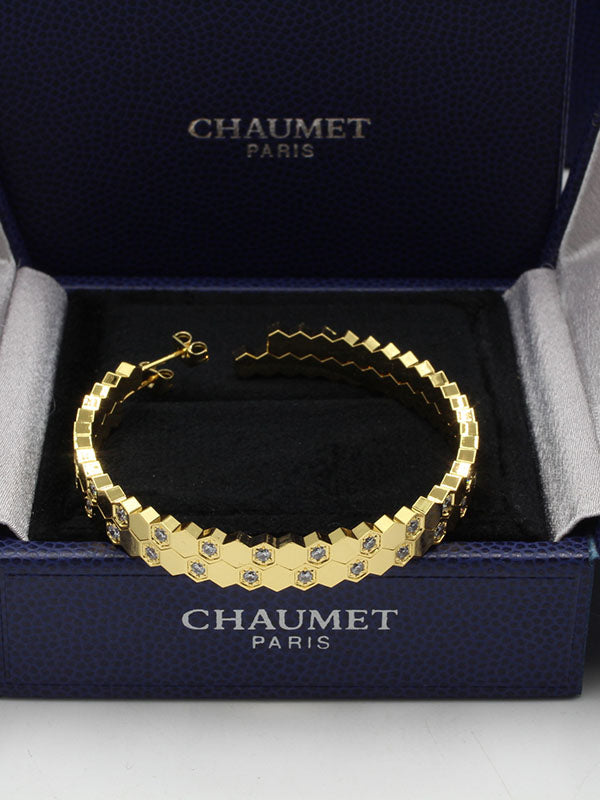حلق شومية زركون كبير لوقو حلق chaumet