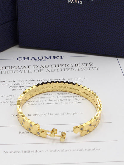 حلق شومية زركون كبير لوقو حلق chaumet