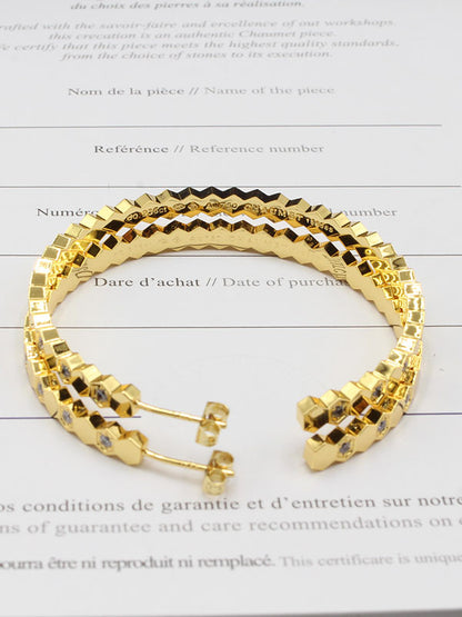 حلق شومية زركون كبير لوقو حلق chaumet