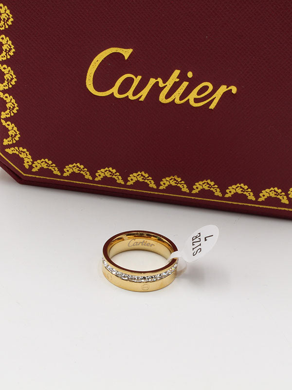 دبلة كارتير كيوبك لاينز زركون خواتم CARTIER ذهبي 6 