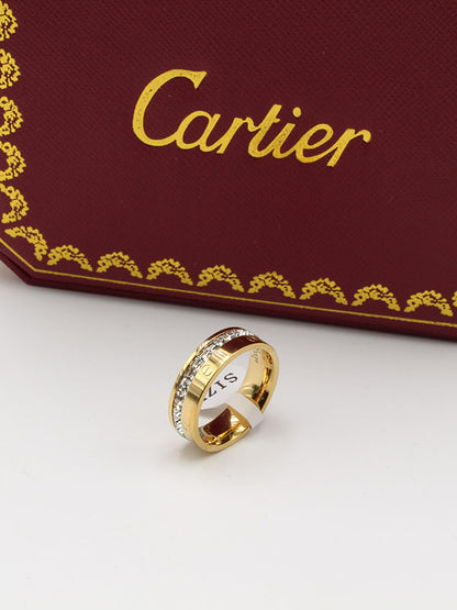 دبلة كارتير كيوبك لاينز زركون خواتم CARTIER  