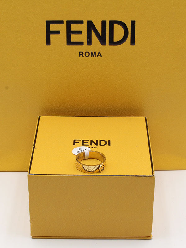 خاتم ذهبي فندي F خواتم fendi  