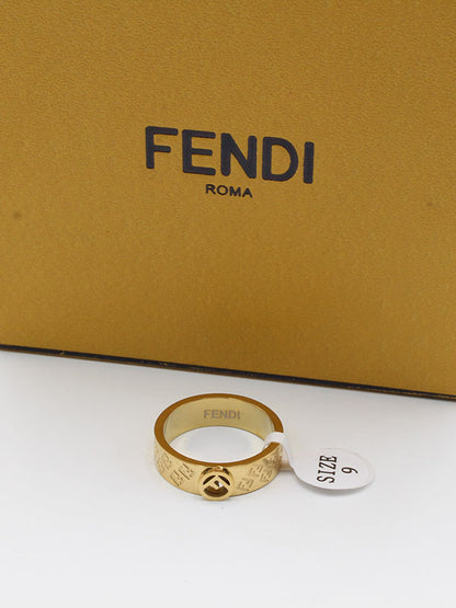 خاتم ذهبي فندي F خواتم fendi  