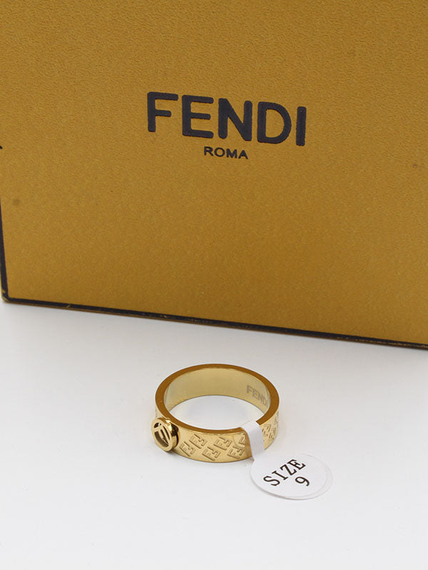 خاتم ذهبي فندي F خواتم fendi  