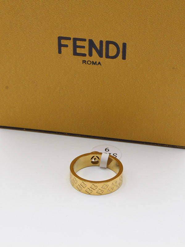 خاتم ذهبي فندي F خواتم fendi  