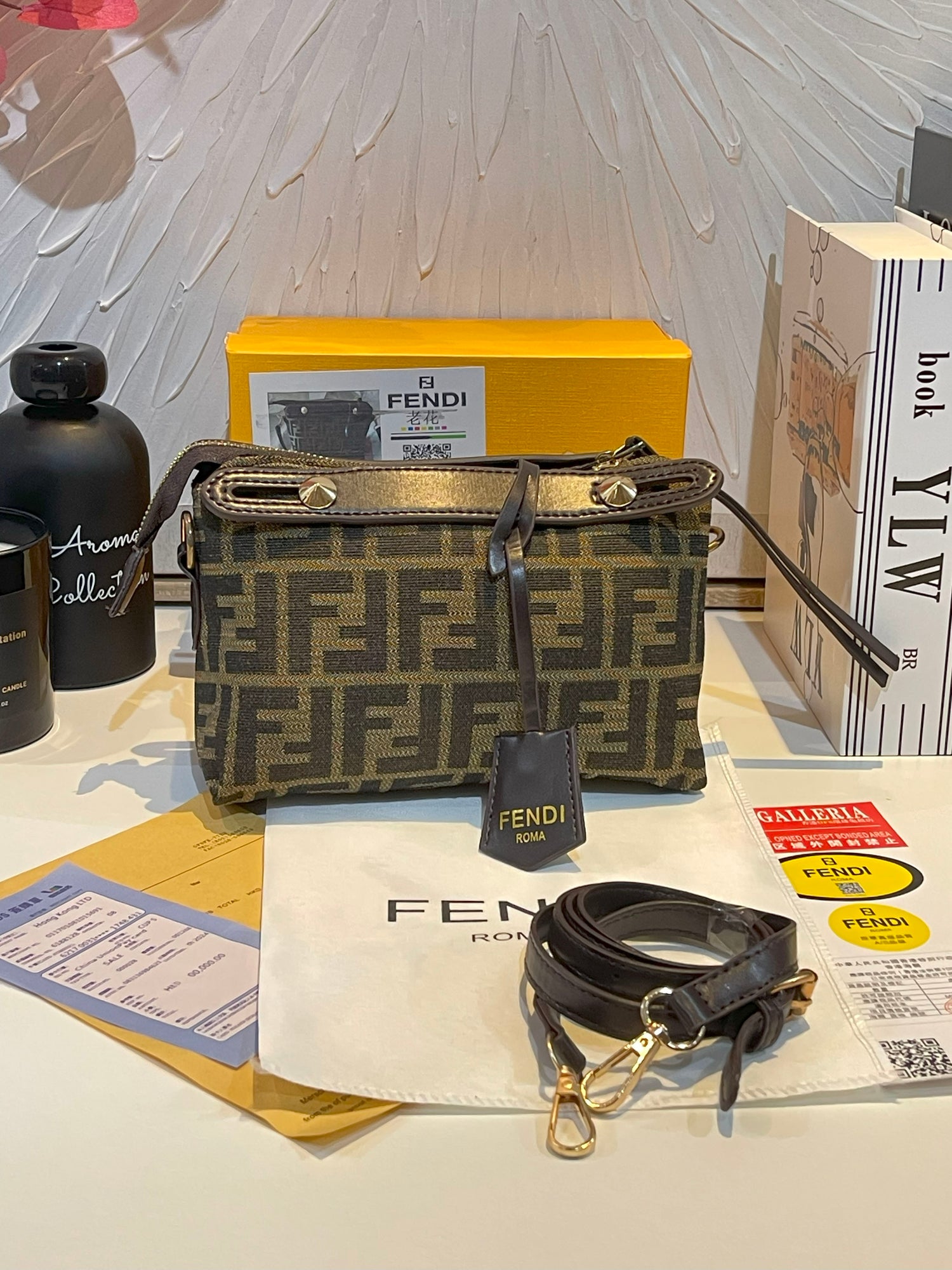 شنطة فندي بنية صغيرة شنط وحقائب fendi bags