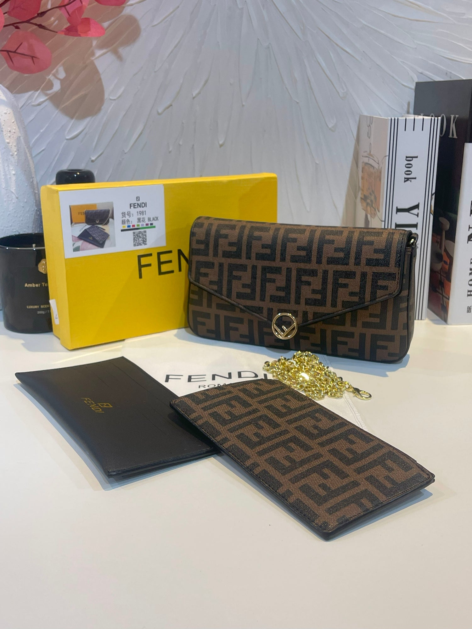 شنطة فندي كونتينتال شنط وحقائب fendi bags بني