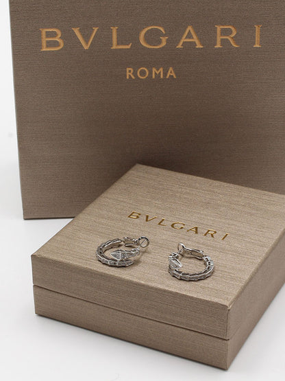 حلق بولغاري زركون مدور سنيك حلق bvlgari فضي 