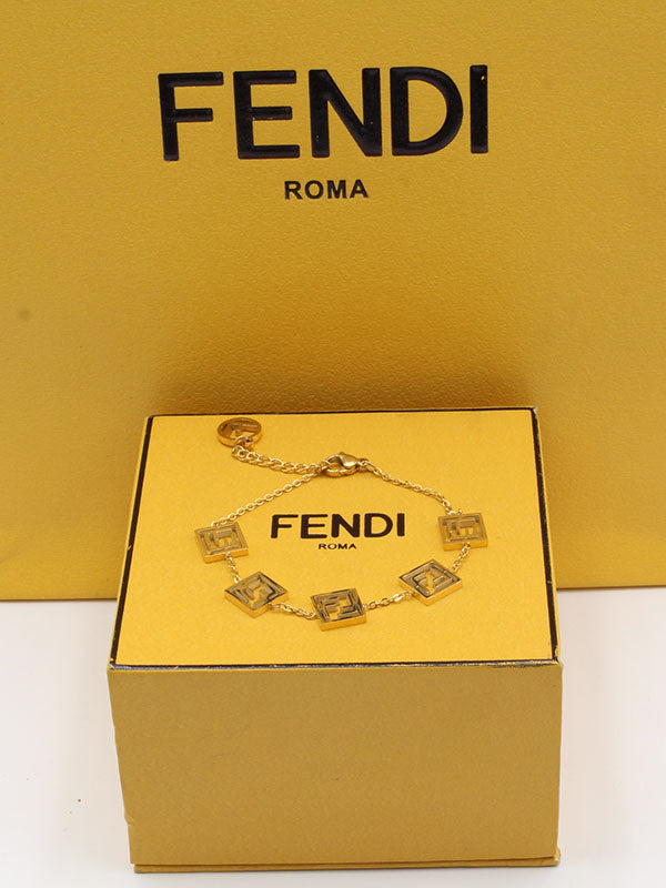 اسواره فندي شاين ذهبي لوقو اسواره fendi  