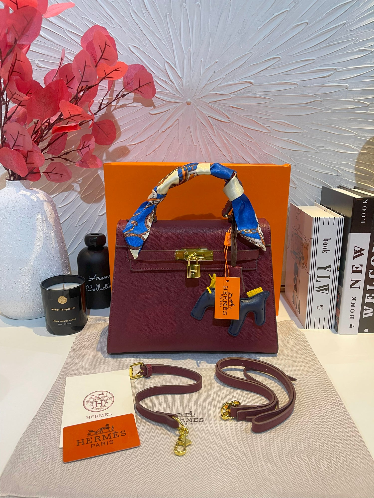 شنطة هيرمز بيركن 28 شنط وحقائب hermes bag عنابي