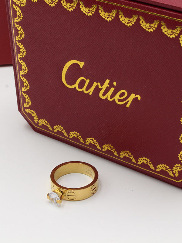 خاتم كارتير سوليتر عريض خواتم CARTIER  