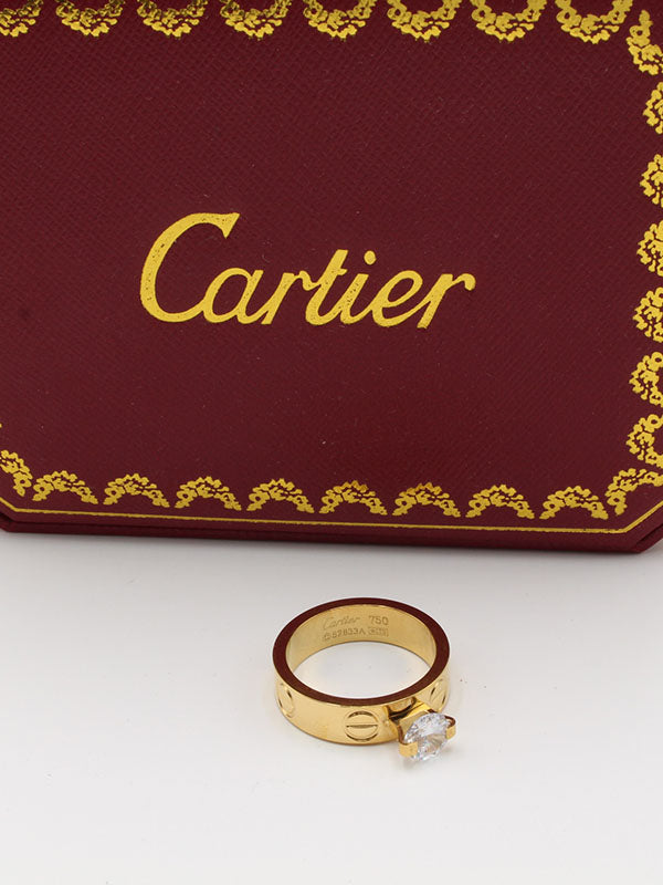 خاتم كارتير سوليتر عريض خواتم CARTIER  