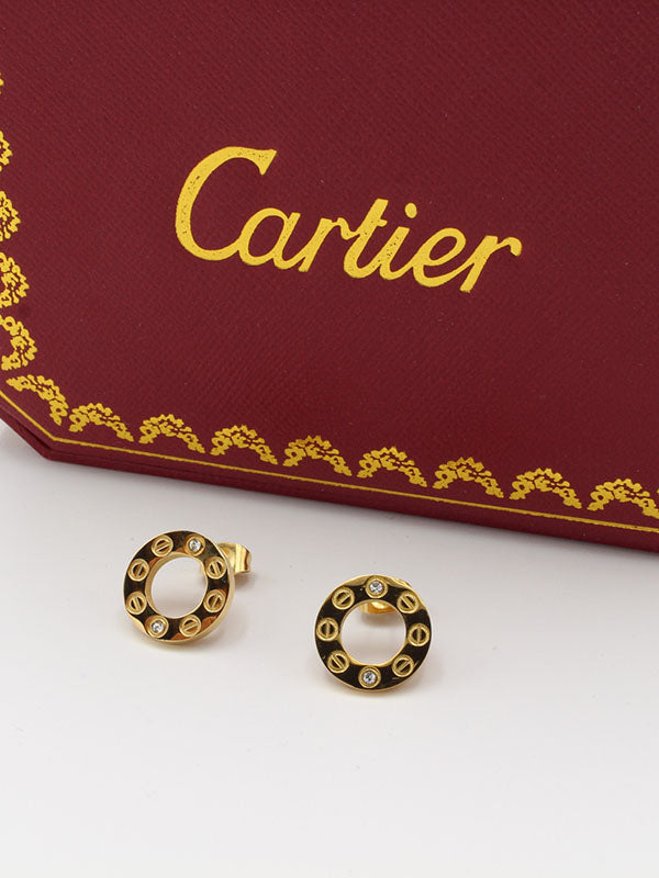 حلق كارتير مدور ميتال حلق CARTIER  