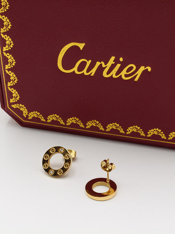 حلق كارتير مدور ميتال حلق CARTIER  