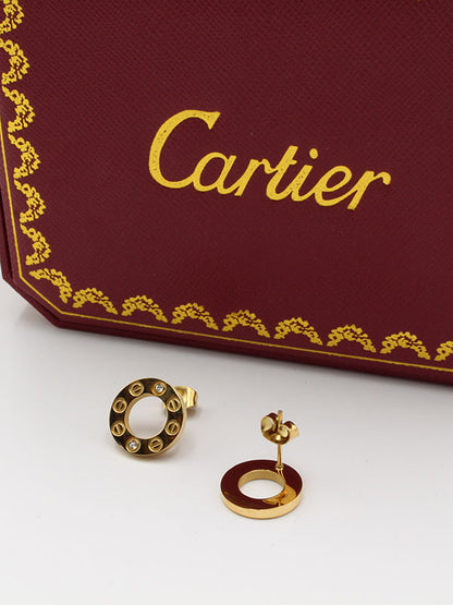 حلق كارتير مدور ميتال حلق CARTIER  