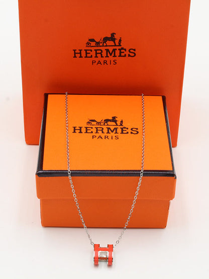 سلسال هرمز H ذهبي ناعم سلسال HERMES اورنج فضي 